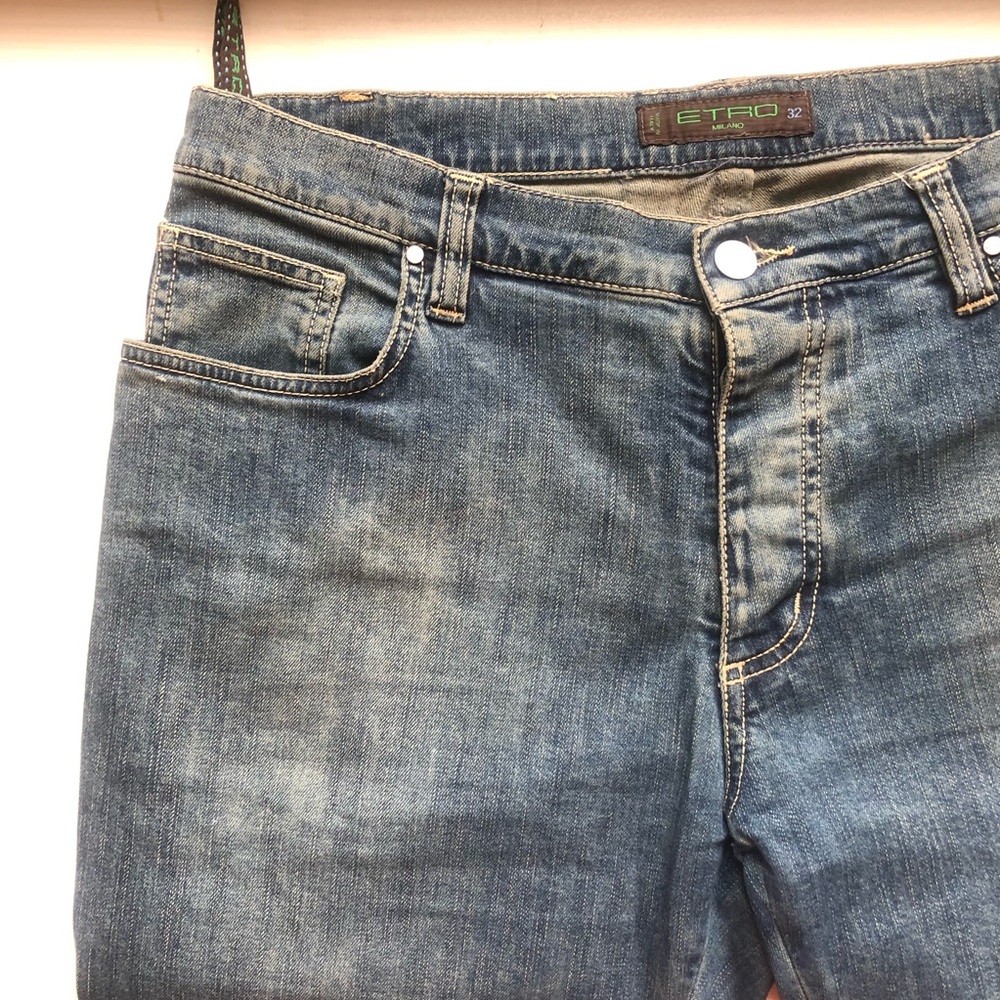 ETRO Slim, Straight  Light Blue Jeans, Men's 32